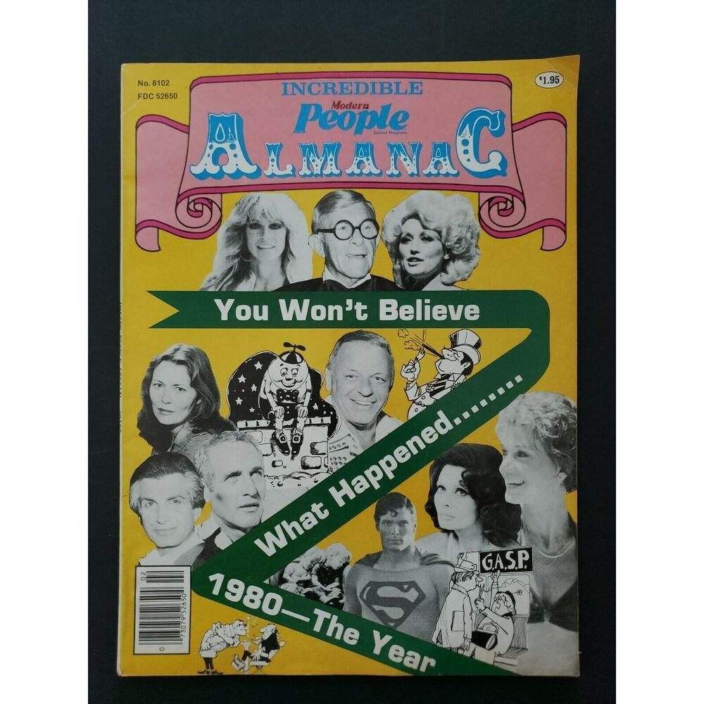 1980 Modern People Magazine Incredible Almanac Dolly‎ Parton Superman M577